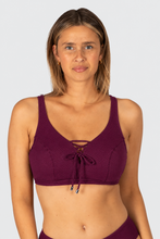 Load image into Gallery viewer, Rococco E/F/G Cup Lace Bikini Bra Top Berry