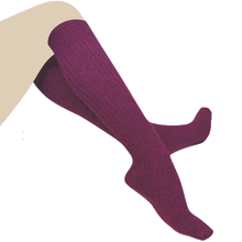 Load image into Gallery viewer, Alpaca Knee-High Sock Style 01H Berry