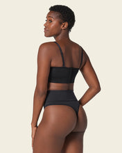 Load image into Gallery viewer, High-Waisted Seamless Moderate Shaper Thong Panty Black