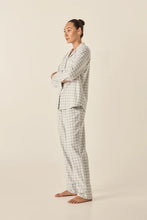 Load image into Gallery viewer, Cassia Light Grey Check Cotton PJ Set