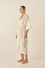 Load image into Gallery viewer, Henrietta Ivory Satin Robe