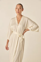 Load image into Gallery viewer, Henrietta Ivory Satin Robe