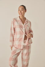 Load image into Gallery viewer, Saffron Pink Check Cotton PJ Set