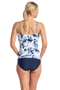 Load image into Gallery viewer, Anchor Gathered Surplice Singlet Navy