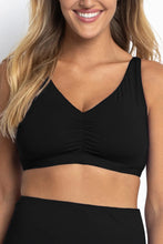 Load image into Gallery viewer, BASIX F-G RUCHED BRA - BLACK