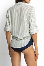 Load image into Gallery viewer, Summer Stripe Slouch Shirt / Khaki