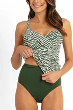 Load image into Gallery viewer, MAZE TWIST FRONT SINGLET - KHAKI