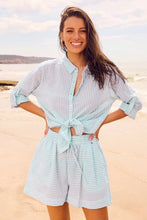 Load image into Gallery viewer, Summer Stripe Slouch Shirt / Moss