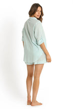 Load image into Gallery viewer, Summer Stripe Slouch Shirt / Moss