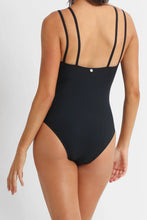 Load image into Gallery viewer, Reset Cheeky Double Strap One Piece - Black