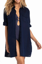 Load image into Gallery viewer, Resort Button Through Shirt - Ink