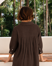 Load image into Gallery viewer, Double Layer Shirtmaker Dress Espresso