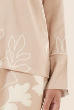 Load image into Gallery viewer, Elina Botanical Silky Satin PJ set / Natural