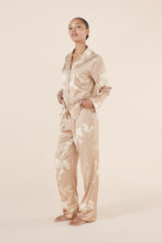 Load image into Gallery viewer, Elina Botanical Silky Satin PJ set / Natural