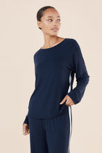 Load image into Gallery viewer, Anya Bamboo Sporty PJ Set / NAVY