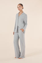 Load image into Gallery viewer, Emilia Ribbed Lounge PJ Set Grey