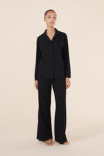 Load image into Gallery viewer, Emilia Ribbed Lounge PJ Set / Black