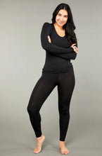 Load image into Gallery viewer, Tani Scoop Neck Long Sleeve / Black