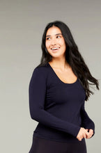 Load image into Gallery viewer, Tani Scoop Neck Long Sleeve / French Navy DISCONTINUED