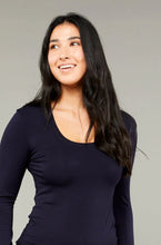 Load image into Gallery viewer, Tani Scoop Neck Long Sleeve / French Navy DISCONTINUED