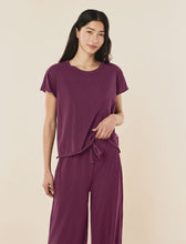 Load image into Gallery viewer, Jada Organic Cotton Wide Leg Pant and Tee Set Plum