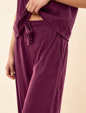 Load image into Gallery viewer, Jada Organic Cotton Wide Leg Pant and Tee Set Plum