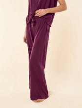 Load image into Gallery viewer, Jada Organic Cotton Wide Leg Pant and Tee Set Plum
