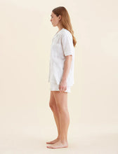 Load image into Gallery viewer, Ivy Organic Cotton Frill S/Slv Boxer PJ Set White