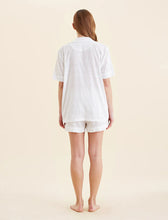 Load image into Gallery viewer, Ivy Organic Cotton Frill S/Slv Boxer PJ Set White