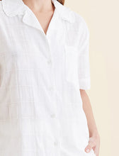 Load image into Gallery viewer, Ivy Organic Cotton Frill S/Slv Boxer PJ Set White