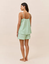 Load image into Gallery viewer, Seersucker Gingham Cami Boxer PJ - Apple Green
