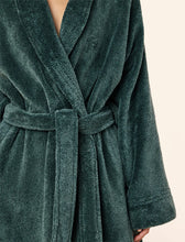 Load image into Gallery viewer, Long Plush Robe Green