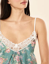 Load image into Gallery viewer, Elise Lace Cami Boxer PJ Set Mineral Blue