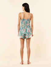 Load image into Gallery viewer, Elise Lace Cami Boxer PJ Set Mineral Blue