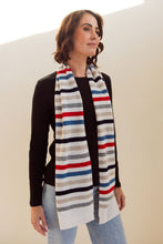 Load image into Gallery viewer, 100% Merino Wool (Cashfeel) Multicolour Stripe Scarf