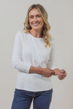 Load image into Gallery viewer, Long Sleeve Jersey Top White