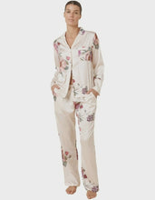 Load image into Gallery viewer, Ruby Floral Satin Pyjama Set in Ivory