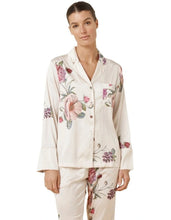 Load image into Gallery viewer, Ruby Floral Satin Pyjama Set in Ivory