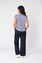 Load image into Gallery viewer, Fresh Pick Shirt Navy Stripe