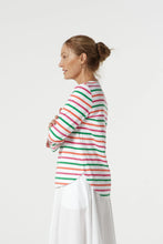 Load image into Gallery viewer, Classic Cotton 3/4 Sleeve Tee / Kelly Green Stripe