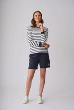 Load image into Gallery viewer, Stewart Sweater - White/Navy Stripe