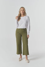 Load image into Gallery viewer, 5 Pocket Crop Wide Leg Jean - Sage