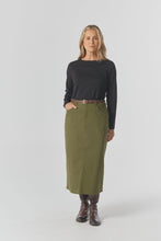 Load image into Gallery viewer, 5 Pocket Maxi Skirt - Sage