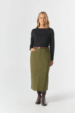 Load image into Gallery viewer, 5 Pocket Maxi Skirt - Sage