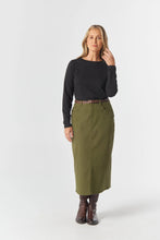 Load image into Gallery viewer, 5 Pocket Maxi Skirt - Sage