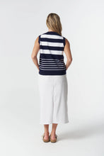 Load image into Gallery viewer, GC Sungrain Cotton Knit Vest - Dark Navy/White