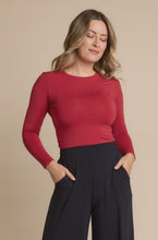 Load image into Gallery viewer, Tani High Neck Long Sleeve / Red Berry