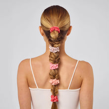 Load image into Gallery viewer, Ruched Satin Scrunchies 5pc Set - Assorted Cherry Blossom