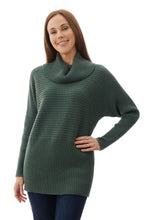 Load image into Gallery viewer, 100% Wool Roll Neck Jumper - Eucalyptus