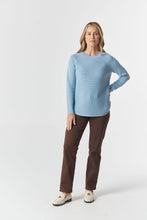 Load image into Gallery viewer, The Classic Merino Cotton Raglan Jumper - Air Blue